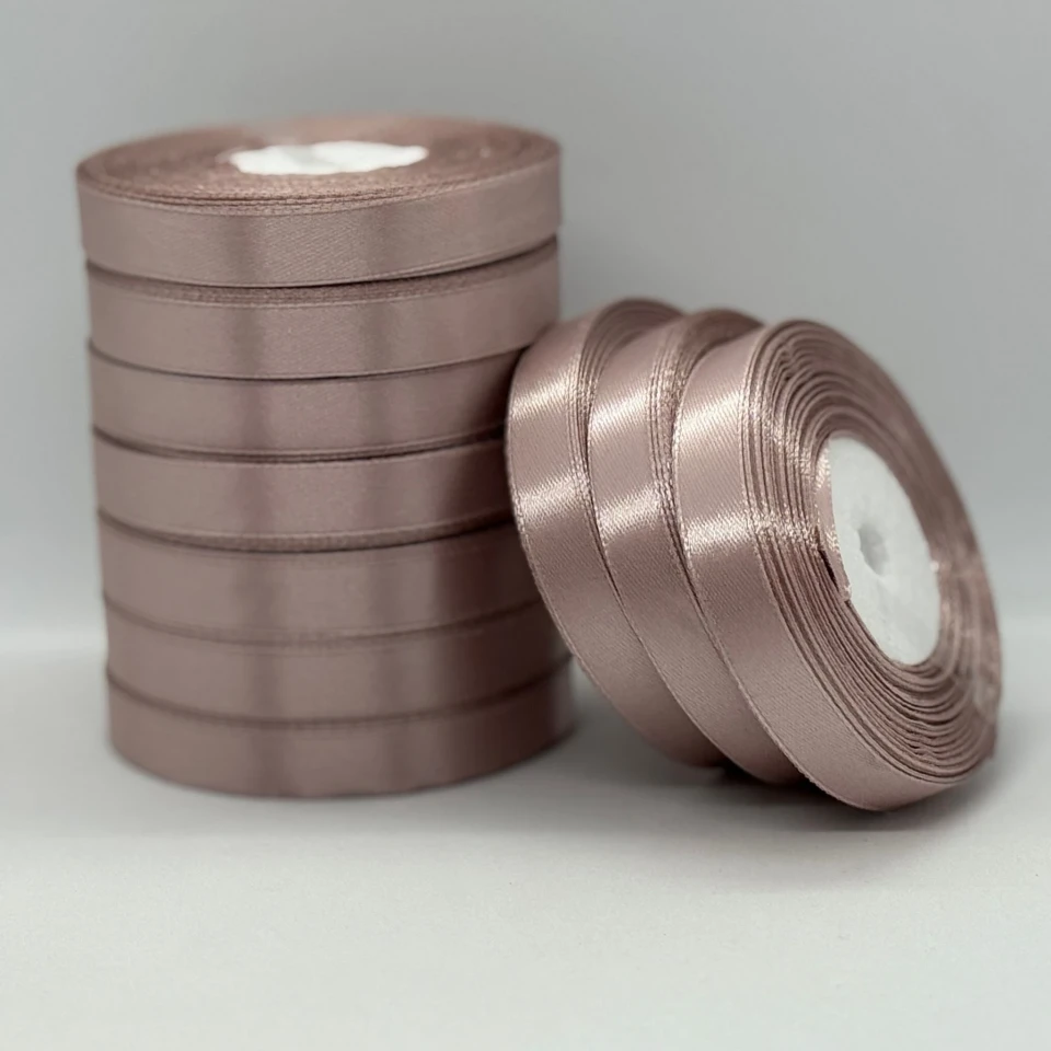 Атласная лента 1.2 см (33 м.), 92 кава з молоком