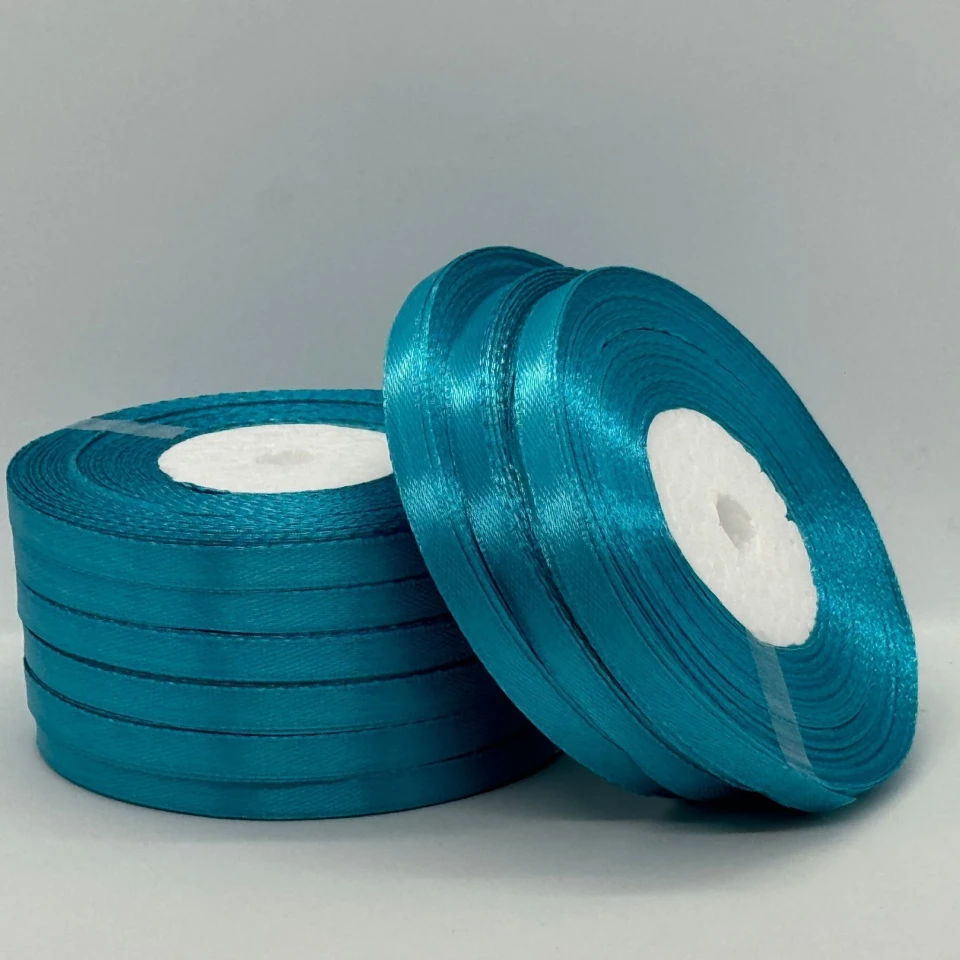 Атласная лента 0.6 см (33 м.), 47 бірюза