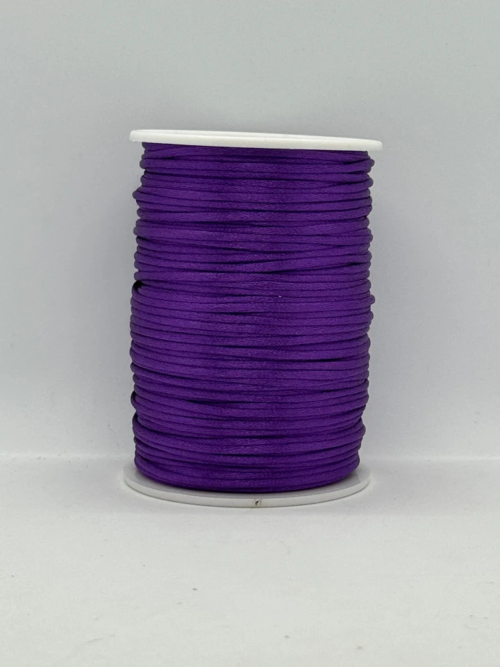 Шнур атласный корсетный 2.3 мм (100 ярдов/91,44 м.), 70 фіолетова ніч