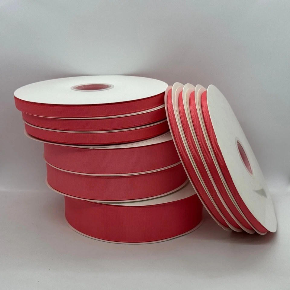 Стрічка репс 1 см (100 ярд/ 91 м.), 1250 корал