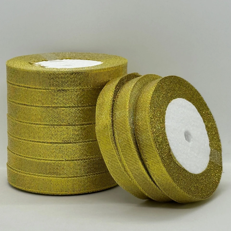 Лента парчовая 1,2 см (25 ярдов/22,75 м.), золото
