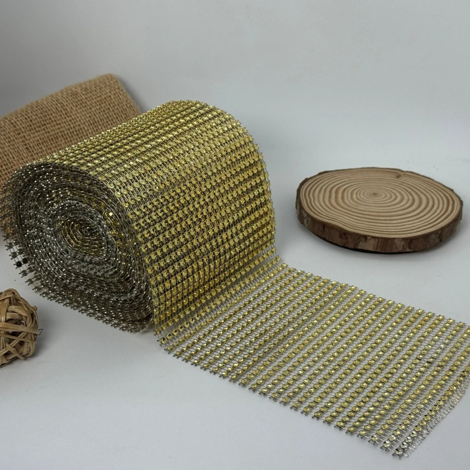 Тасьма імітація 24 ряда 12 см (10 ярдів/9,14 м.), золото