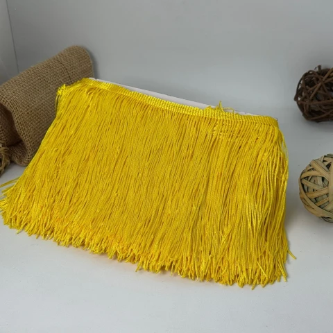 Бахрома танцевальная лапша «Сердце танца» 15 см (9 метров), 17 жовтий