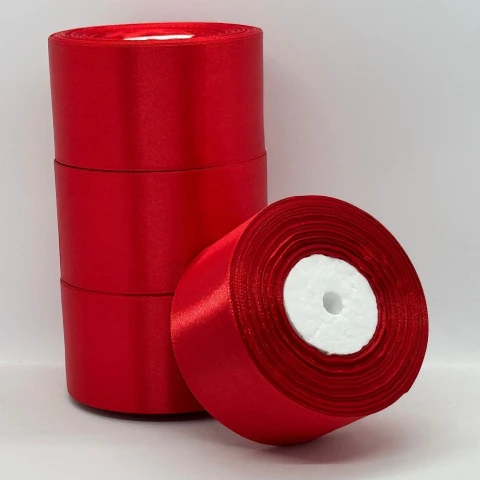 Атласная лента 5 см (33 м.), 163 червоний