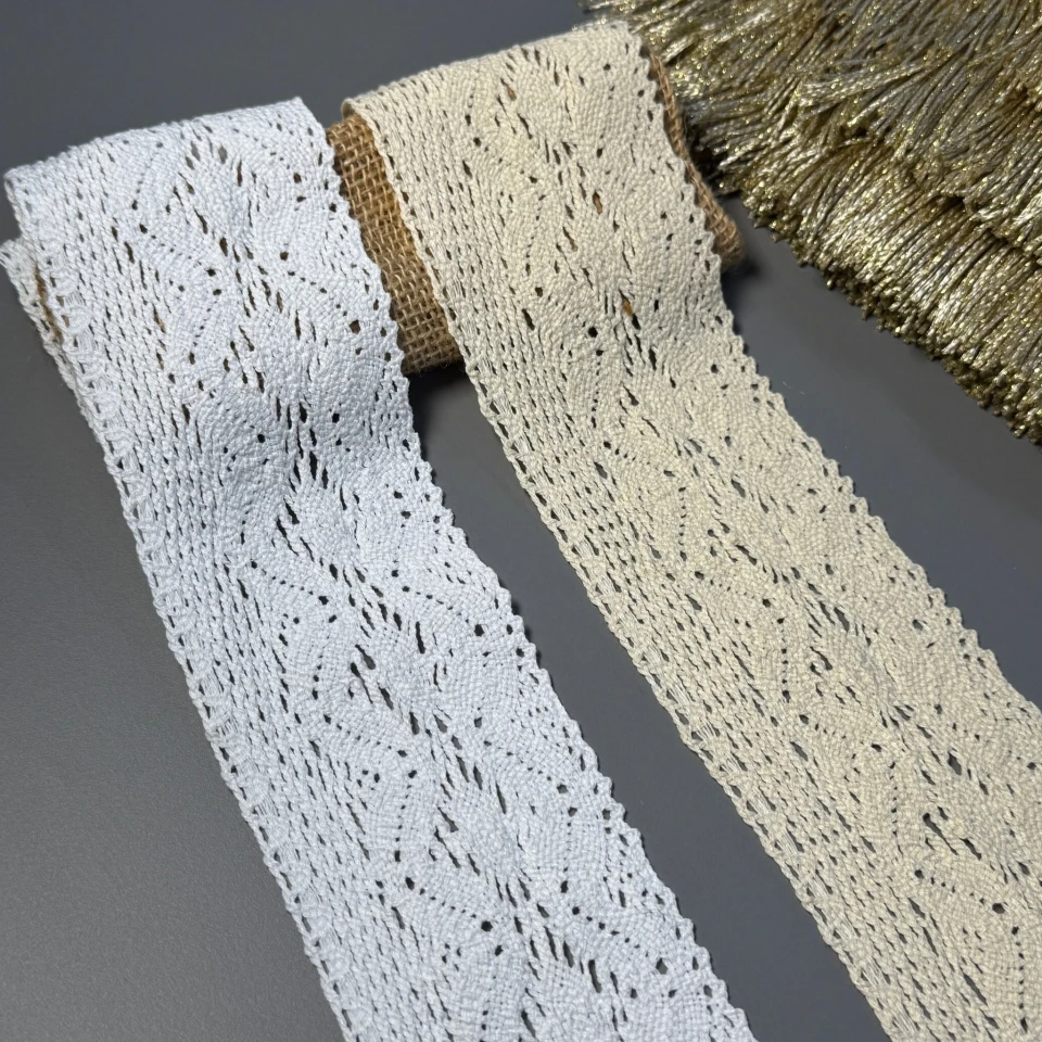 Макраме кружево А6128 (1м.), бежевий