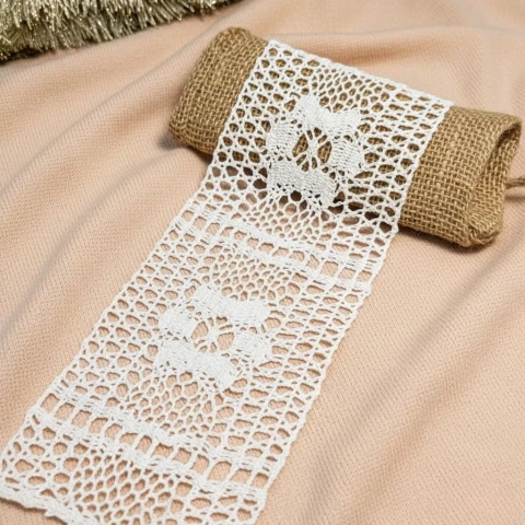 Мереживо макраме "Мереживо любові"8 см (1 м.), білий