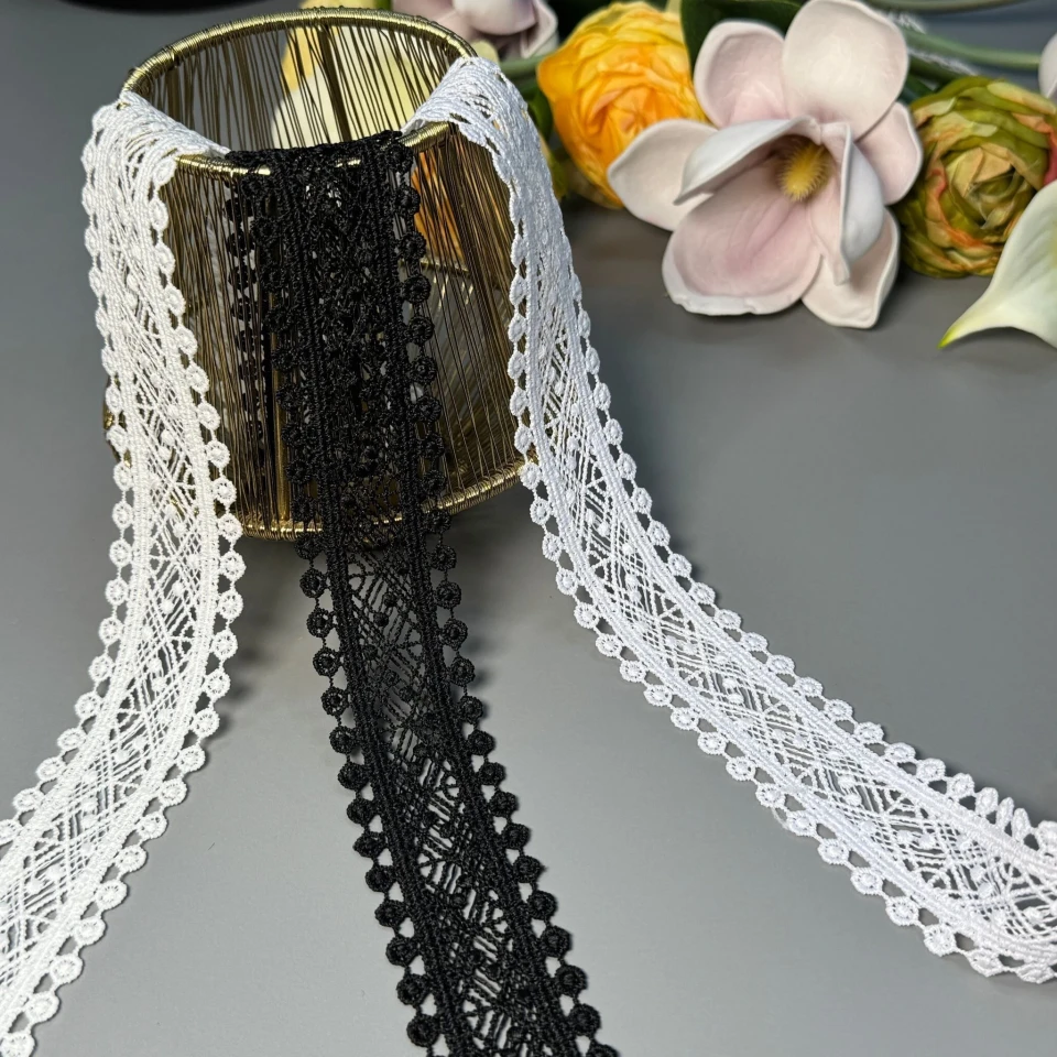 Кружево полиэстер ББ "Шелковое настроение" 3,5 см. (1 м.), білий