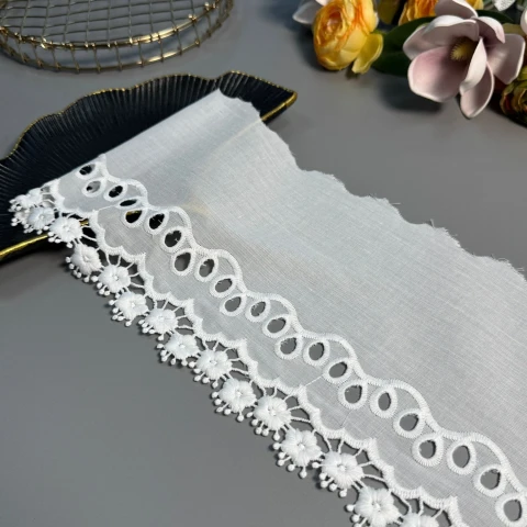 3D Кружево прошва Мечта Ники 15см (1 метр), натуральний