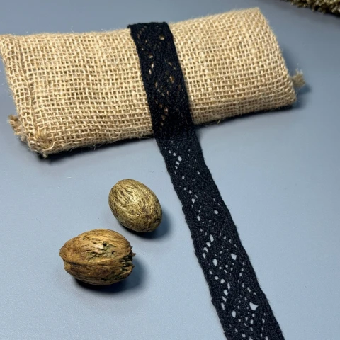 Кружево макраме Ромбик 3 см.(1 м.), чорний