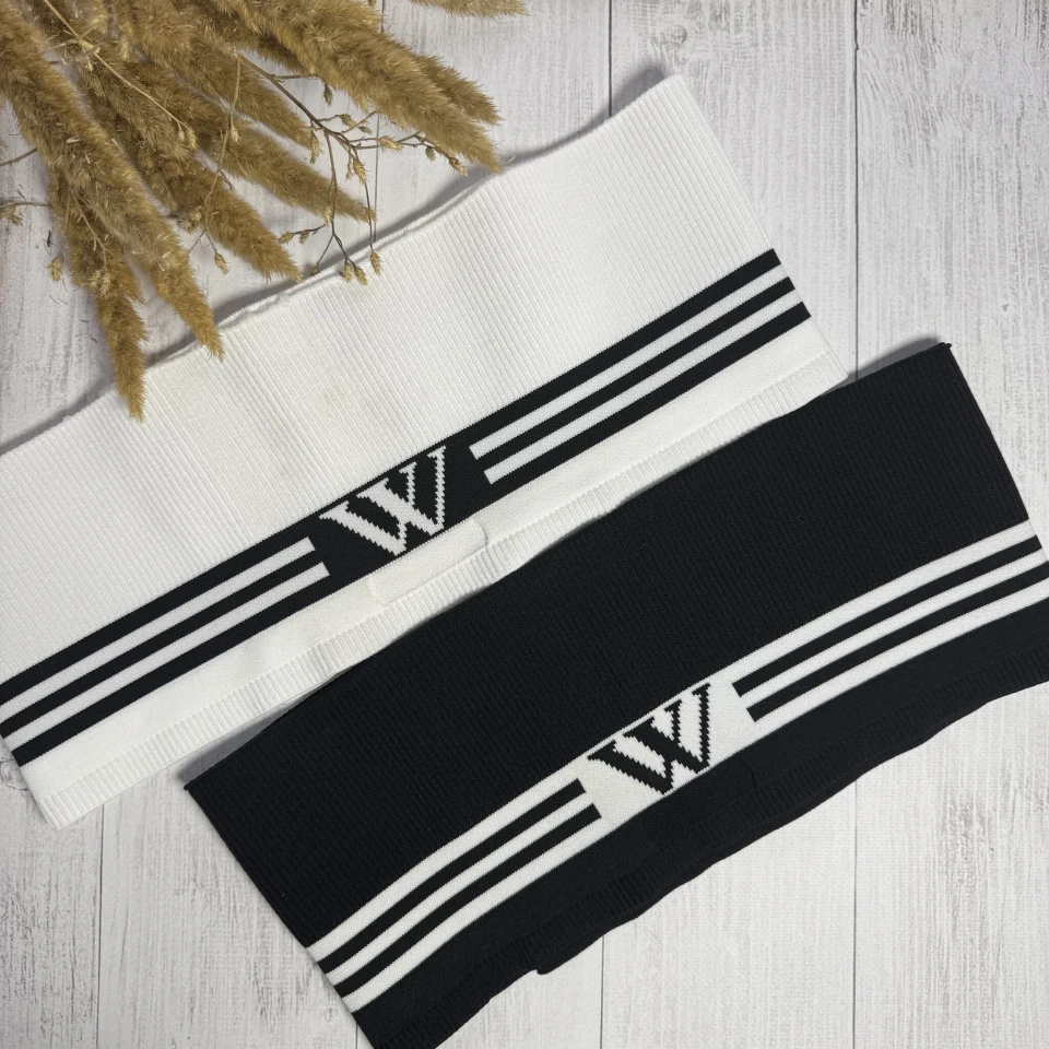 Трикотажний пояс довяз Рібана W (14 см*90 см), білий