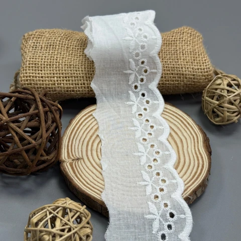 Кружево бордюр "Капля любви" 6 см (1 м.), Білий