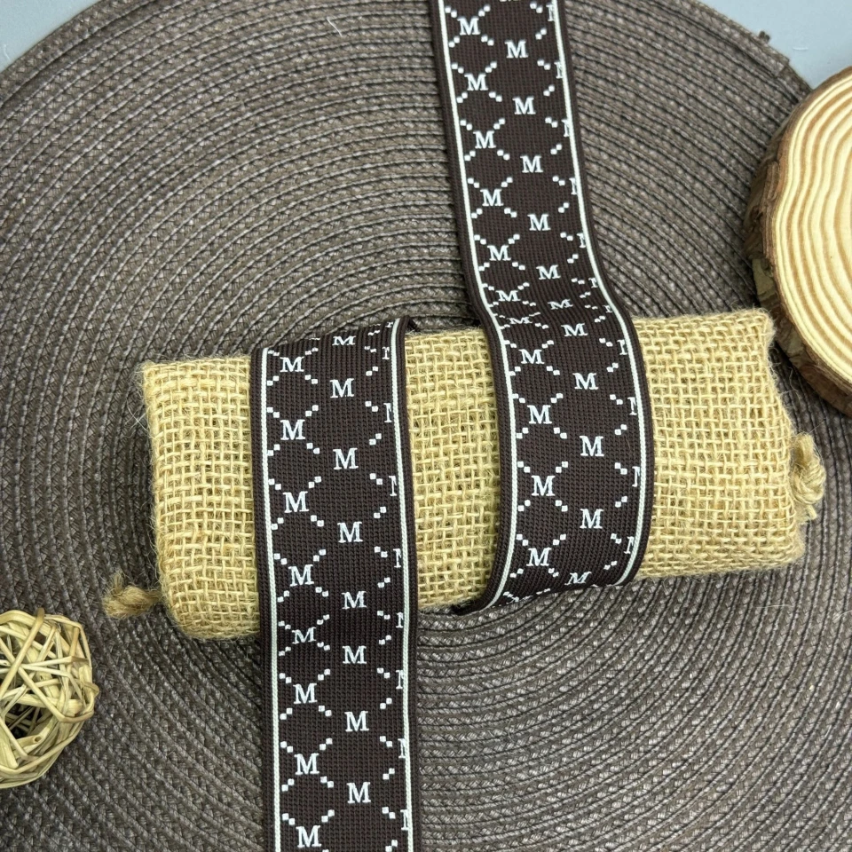 Лампас трикотажный Мода 4 см (1 м), C:3 темно коричневий