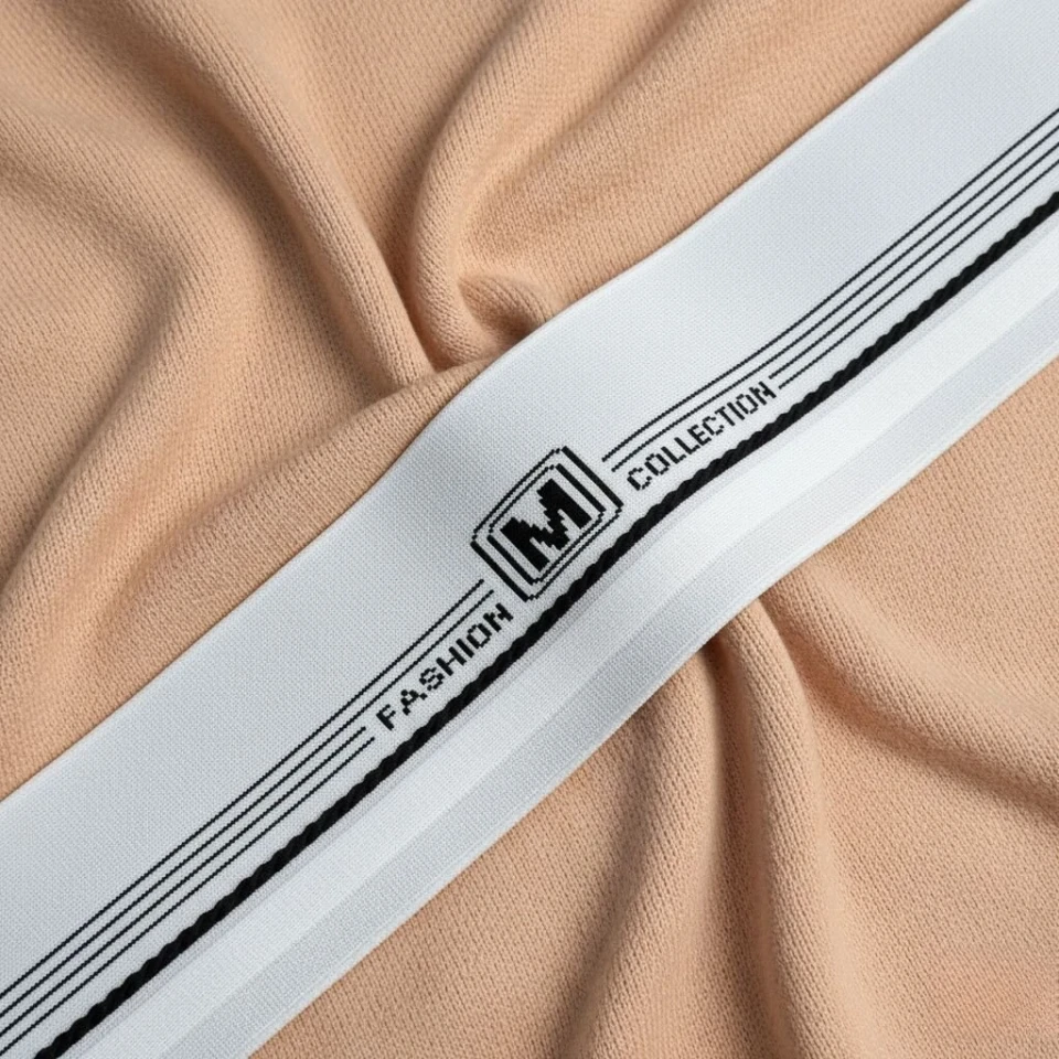 Трикотажный пояс довяз Декор "М" FASHION COLLECTION (8.5 см*90 см), білий+чорний