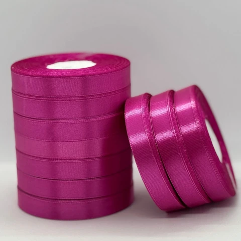 Атласная лента 1.2 см (33 м.), 95 фуксія