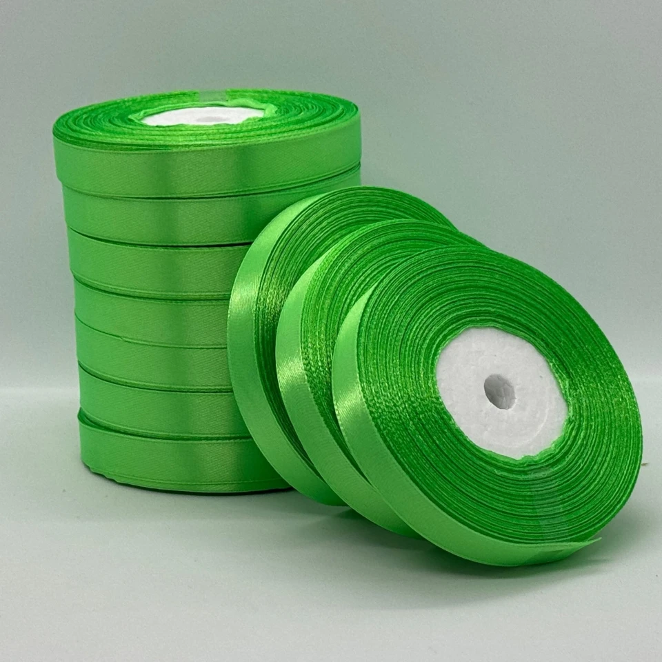 Атласная лента 1.2 см (33 м.), 115 зелене яблоко