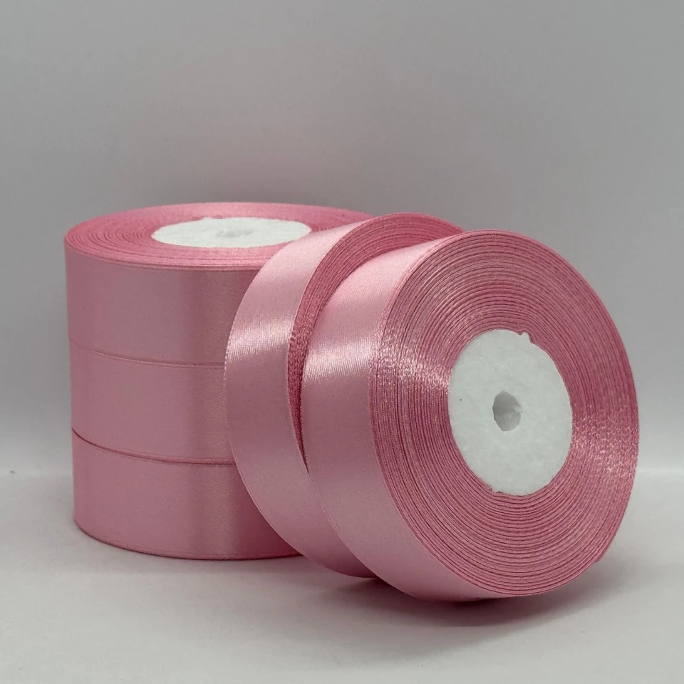 Атласная лента 2,5 см (33 м.), 135 лаванда рожева