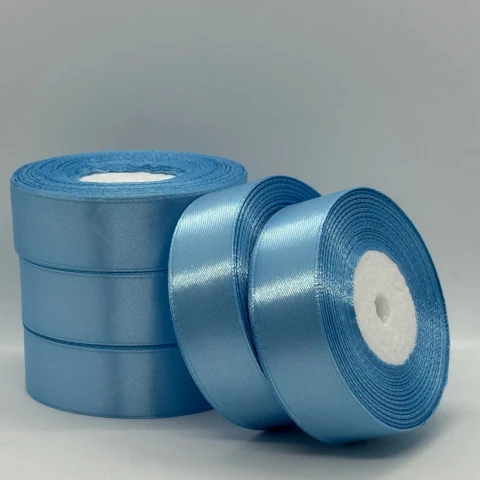 Атласная лента 2,5 см (33 м.), 187 блакитний