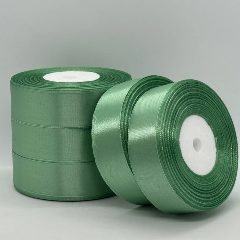 Атласная лента 2,5 см (33 м.), 167 лісний зелений