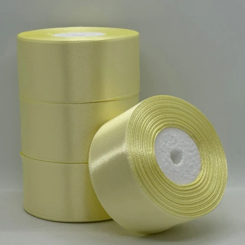 Атласна стрічка 4 см (33 м.), 09 кукурудзяний