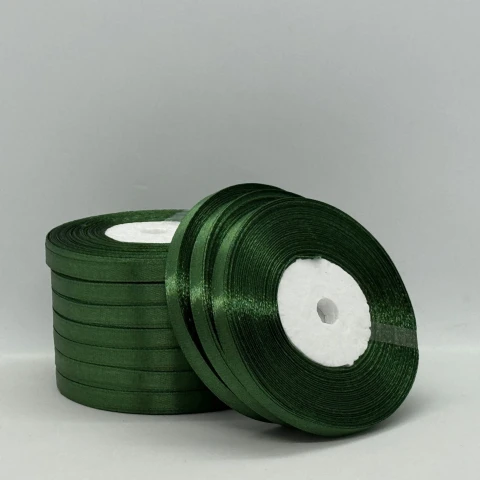 Атласная лента 0.6 см (33 м.), 49 зелена трава