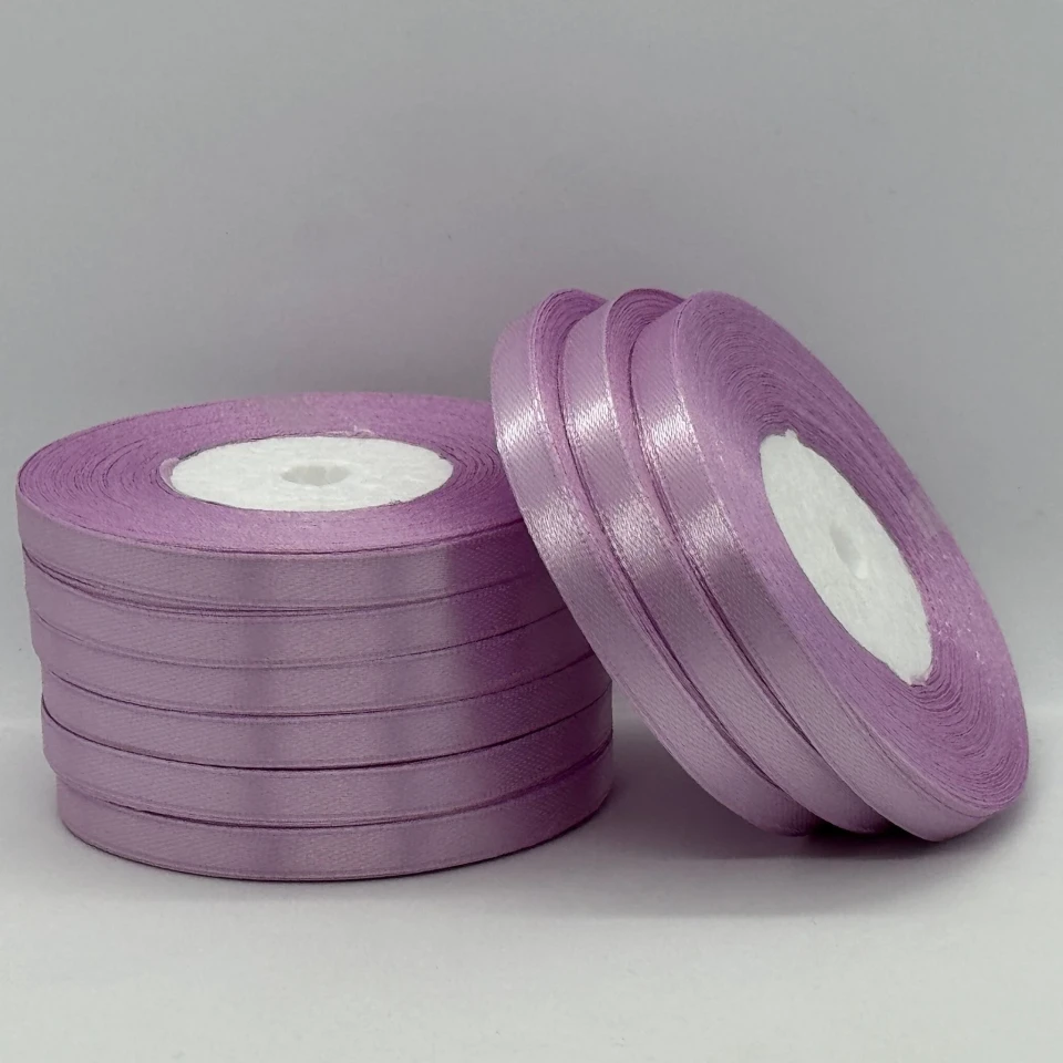 Атласна стрічка 0.6 см (33 м.), 69 бузково - рожевий