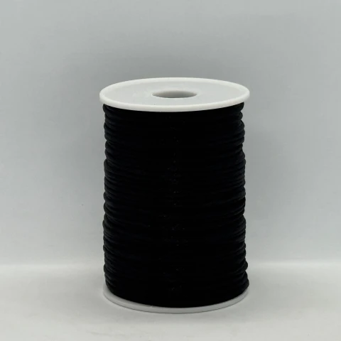 Шнур атласный корсетный 2.3 мм (100 ярдов/91,44 м.), 2 чорний