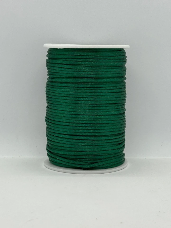 Шнур атласный корсетный 2.3 мм (100 ярдов/91,44 м.), 50 зелений гай