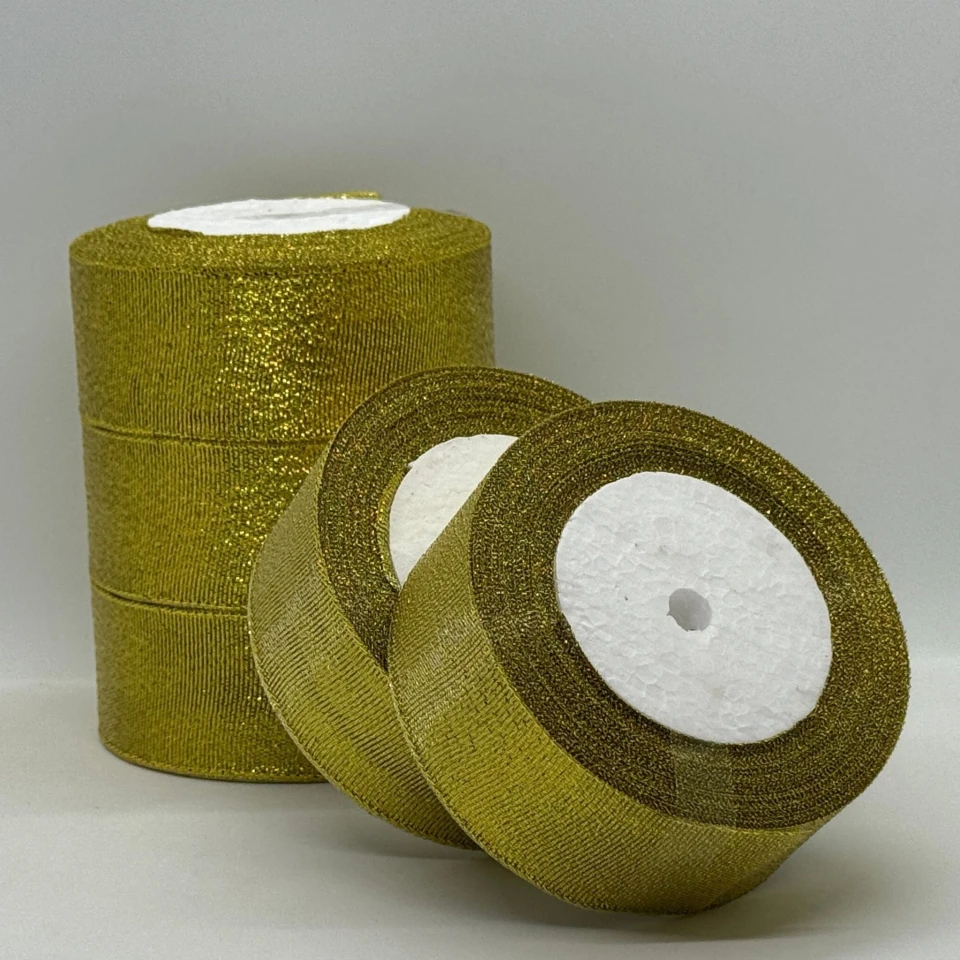 Лента парчевая 4 см (25 ярдов/22,75 м.), золото