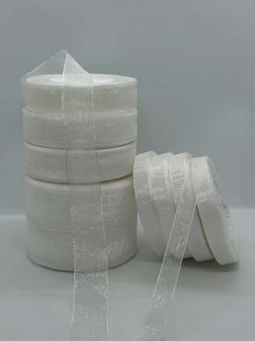 Стрічка органза 4 см (45 м.), 1001 білий