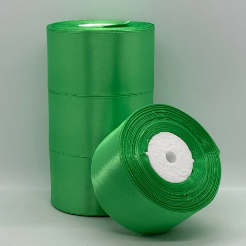 Атласная лента 5 см (33 м.), 75 малахіт