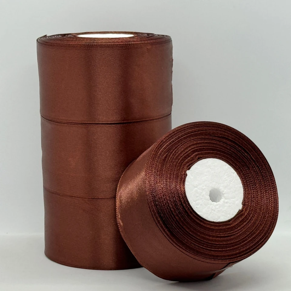 Атласная лента 5 см (33 м.), 70 шоколад