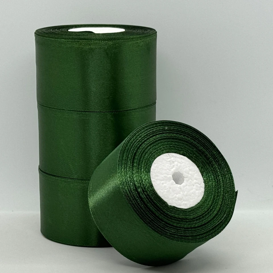 Атласная лента 5 см (33 м.), 49 зелена трава