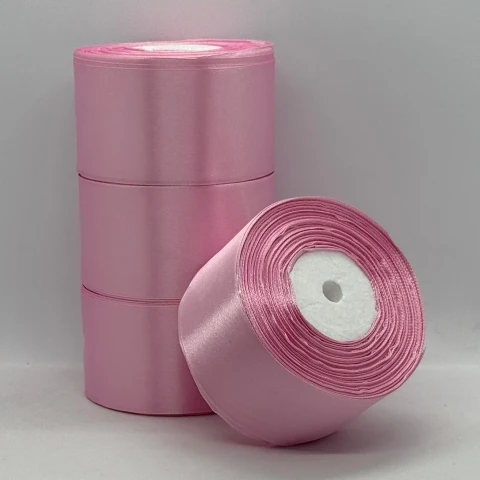 Атласная лента 5 см (33 м.), 93 світло рожевий