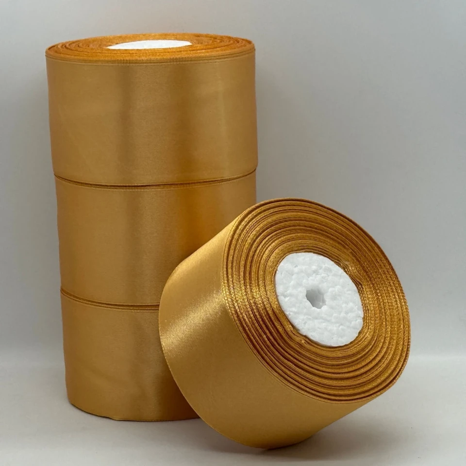 Атласная лента 5 см (33 м.), 114 світлий пісок