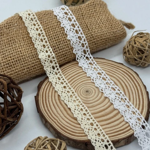 Мереживо макраме "Срібна тиша" 2см.(1 м.), білий