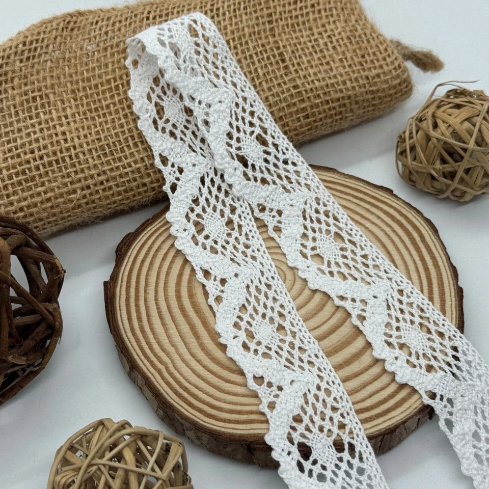 Кружевница макраме "Сияние нега" 3 см.(1 м.), білий
