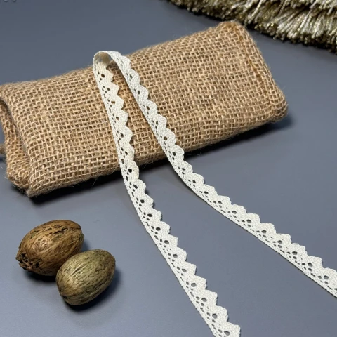 Мереживо макраме "Мереживо гармонії" 1,5 см.(1 м.), бежевий