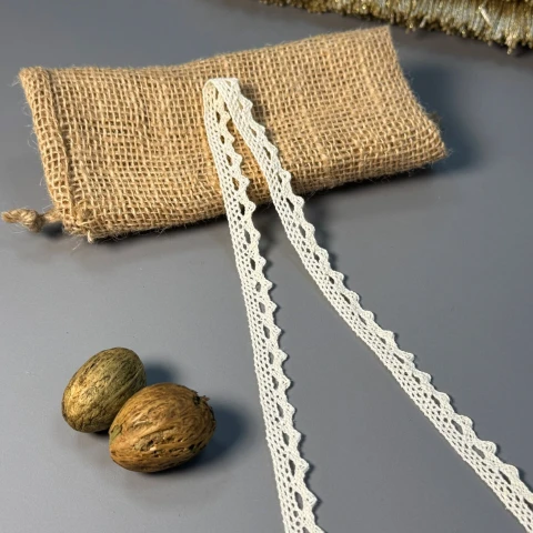 Макраме кружево "Шепот линий" 1 см.(1 м.), бежевий