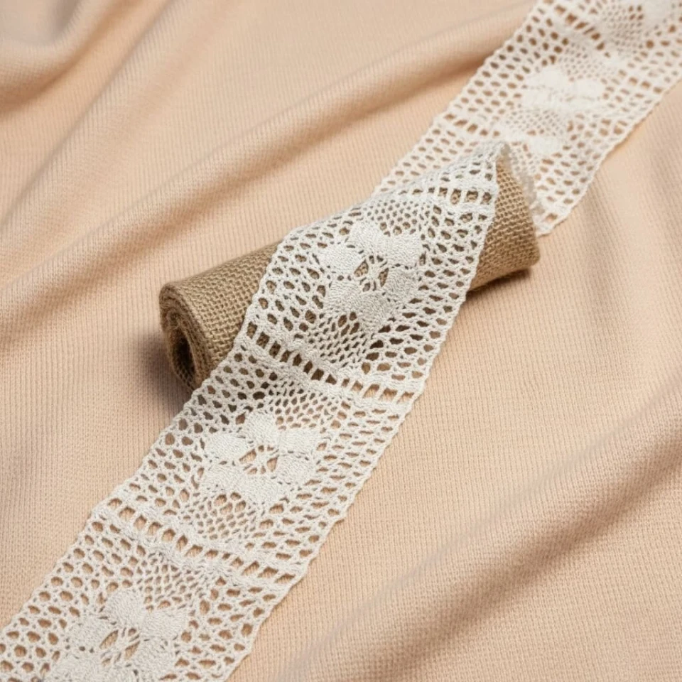 Кружевo макраме "Кружево любви" 8 см (1 м.), молочний