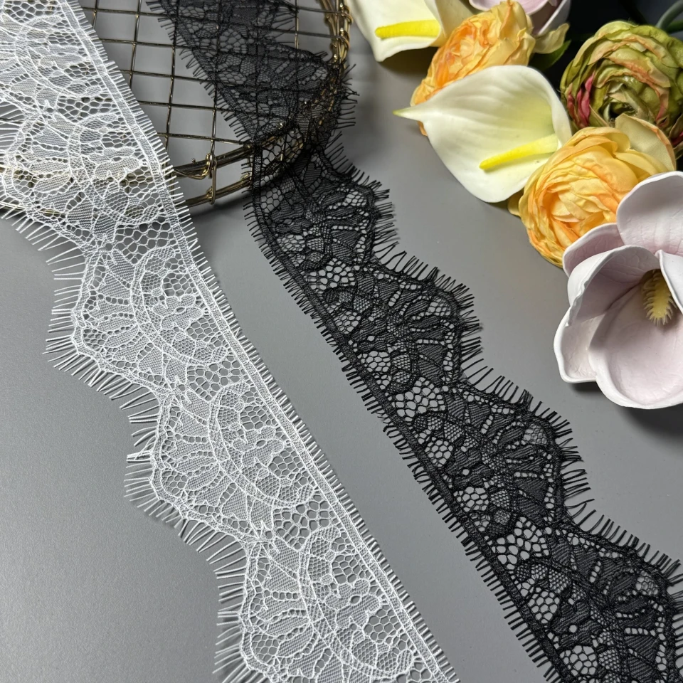 Французское кружево «Аромат времени» 6.5 см. (купон 3 м.), теплий білий