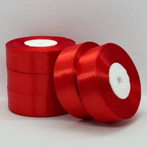 Атласная лента 2,5 см (33 м.), 26 вишневий