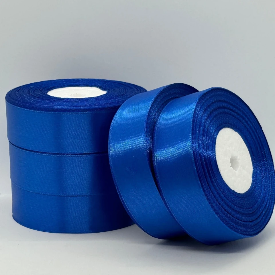 Атласная лента 2,5 см (33 м.), 40 синій
