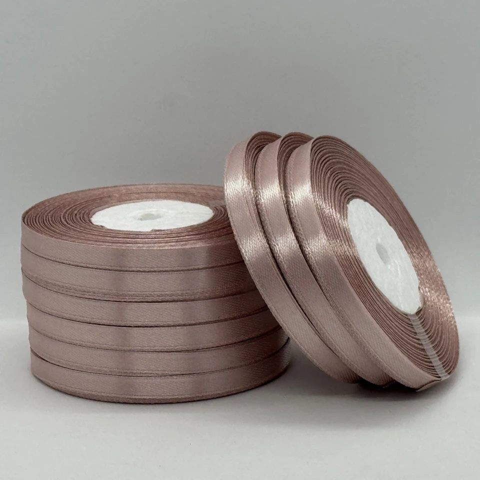 Атласная лента 0.6 см (33 м.), 92 кава з молоком