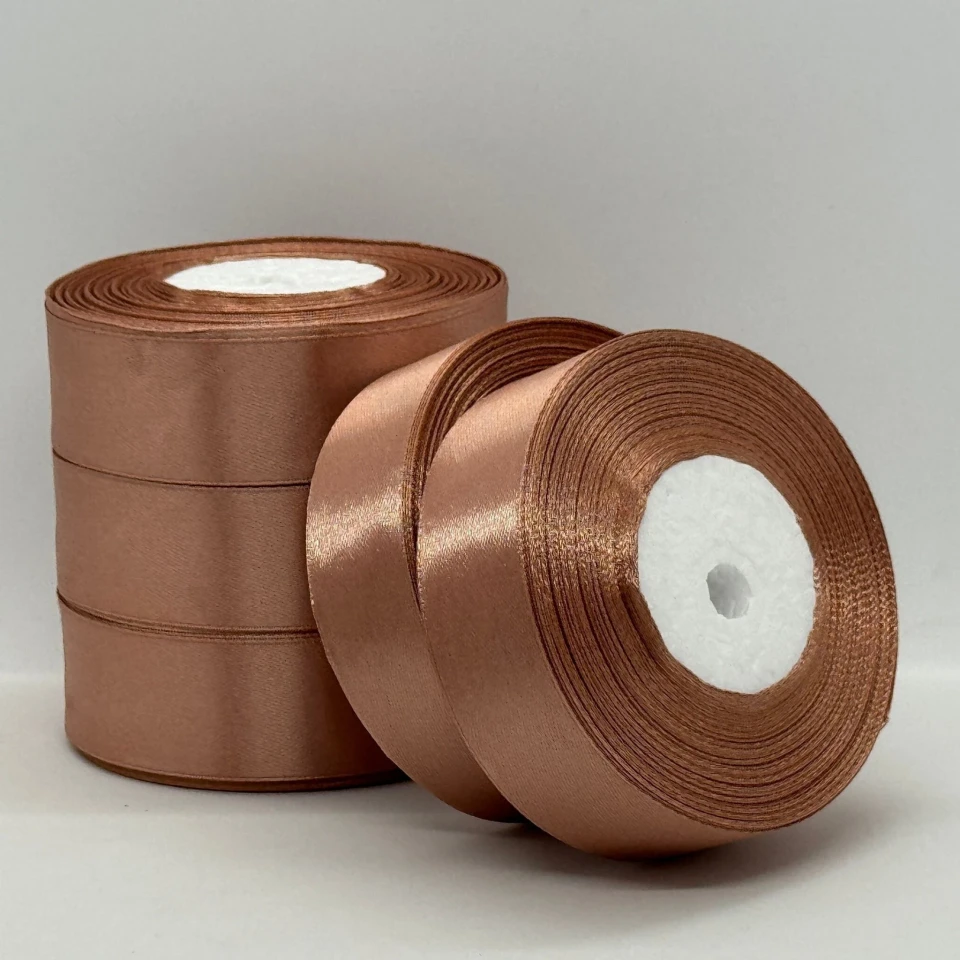 Атласная лента 2,5 см (33 м.), 117 какао