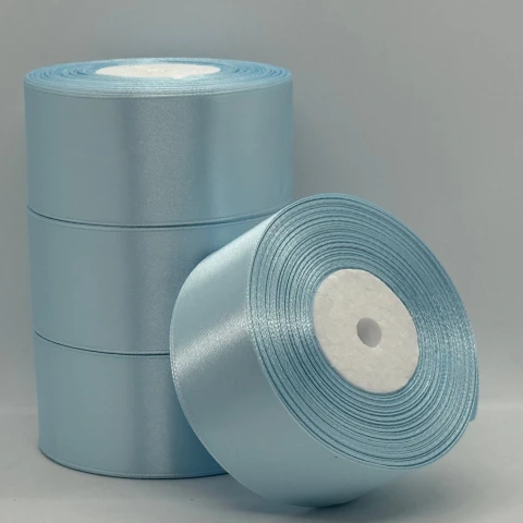 Атласна стрічка 4 см (33 м.), 104 світлий блакитний