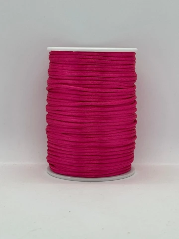 Шнур атласный корсетный 2.3 мм (100 ярдов/91,44 м.), 25 світлий малиновий