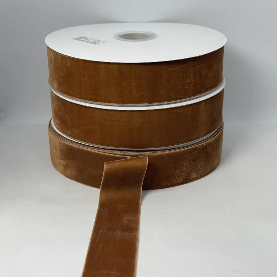 Бархатная лента 3.8 см (25 ярдов/22,75 м.), 87 бурий