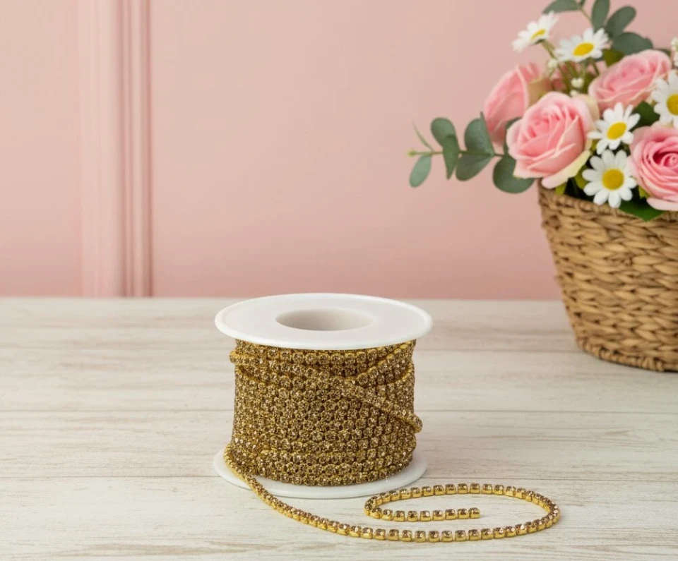 Цепі камні ss 8 2.5 мм (10 ярдів), світло коричневий