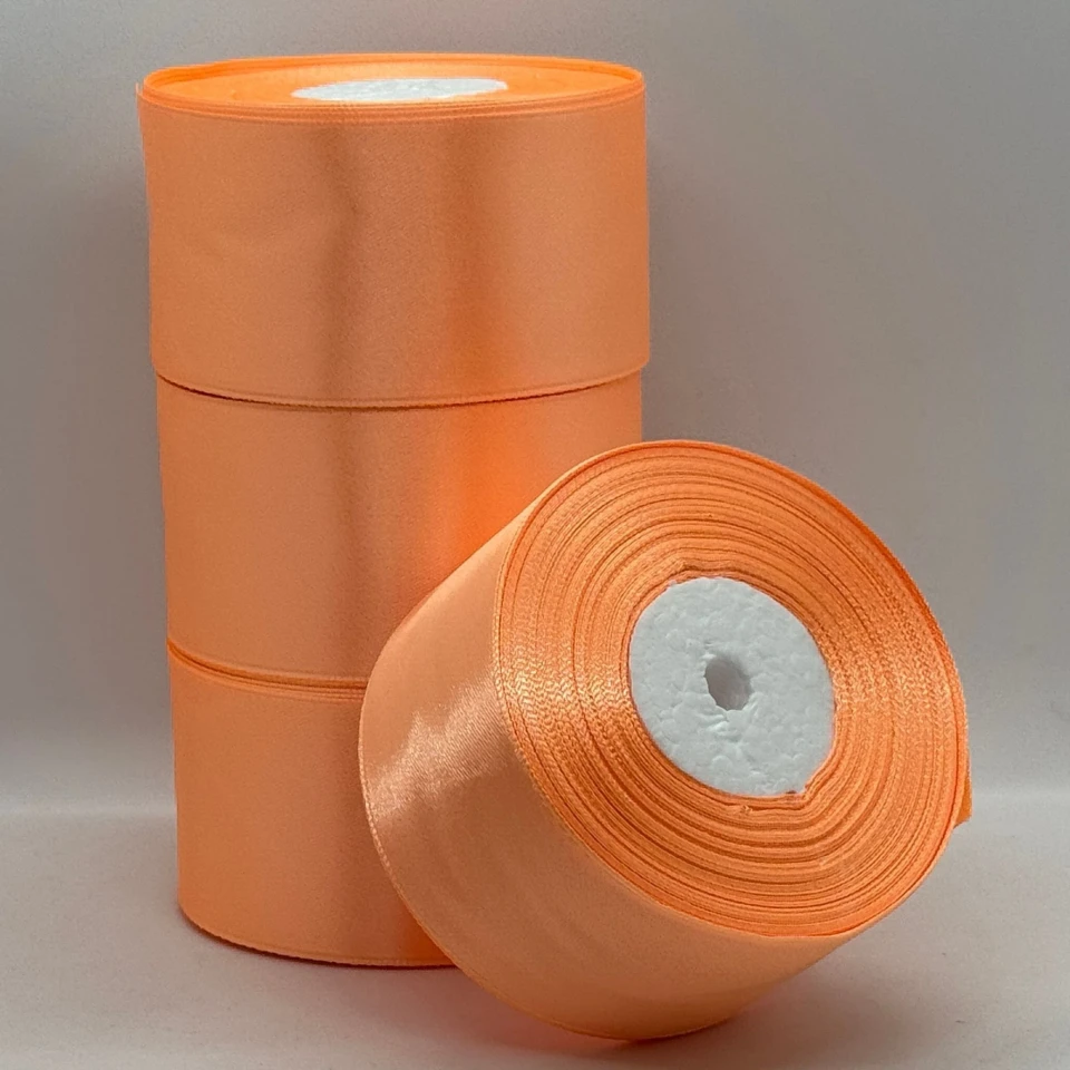 Атласная лента 5 см (33 м.), 88 світло помаранчевий