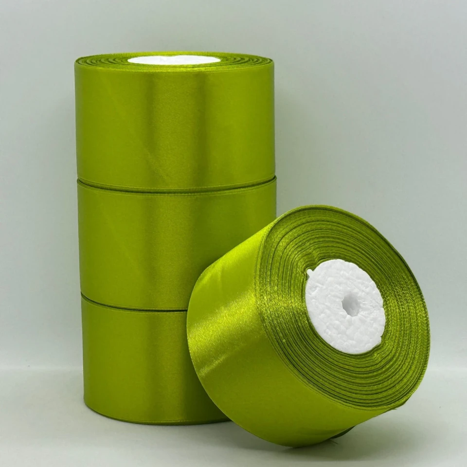 Атласная лента 5 см (33 м.), 184 олива